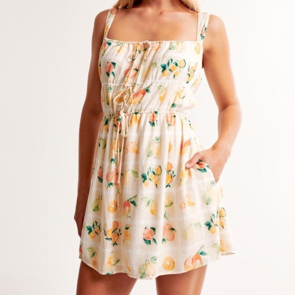 Abercrombie & Fitch Floral Fruit Mini Dress